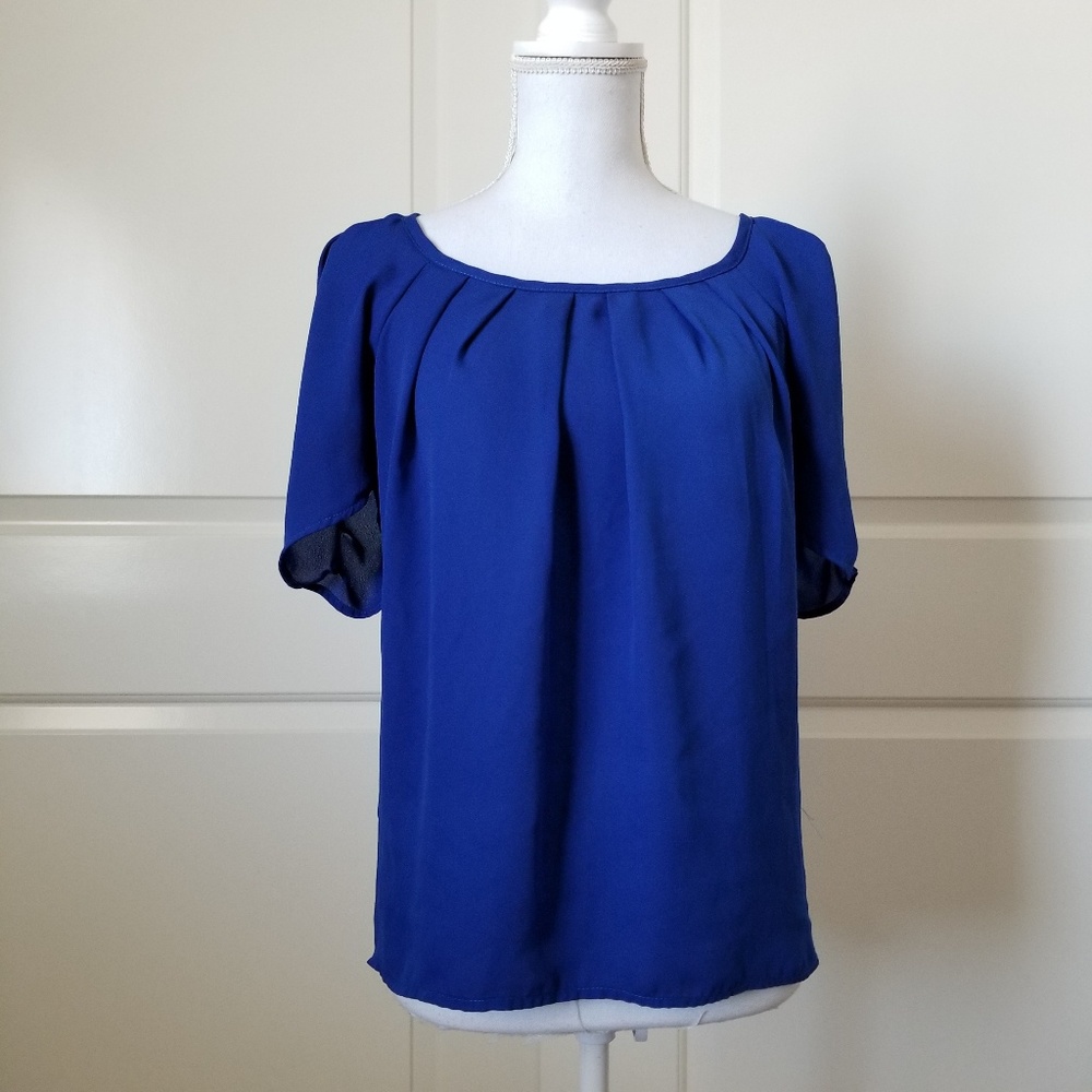 White Plum Womens Top Blouse Size Small Blue